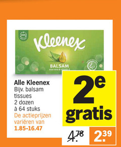  kleenex zakdoeken tissues 2 64 balsem dozen stuks varieeren aloe vera vitamini 