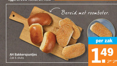  bolletjes 6 bereid roomboter bakkerspuntjes zak stuks 