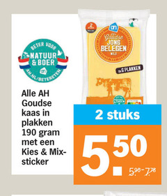  kaasplakken 2 beter natuur boer ah.nl goudse kaas mix sticker jong belegen wild stuks 