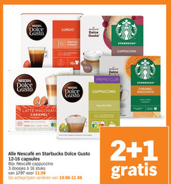  nescafe starbucks dolce gusto capsules 1 2 3 6 16 100 lungo by latte macchiato caramel premium profile voluptuous arabica robusta origins brazil colombia vietnam balanced roasty responsibly sourced 16x cappuccino premio club round silky suggestion coffee 8x classic servings portions doosjes stuks varieeren 