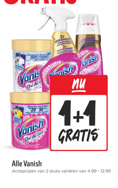  1 2 detachant vos blancs vlekken 2x kracht ring acti vanish action pour des couleurs poudre stuks varieeren 