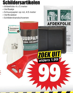  4 5 12 99 schildersartikelen meter verfbakje schuurpapier rol schildershandschoenen wii am verflagen gebruik stofmasker www afdekfolie zoek elders 