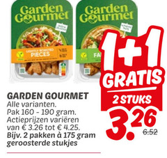  garden gourmet vegetarisch 1 2 160 roasted pieces pak varieeren pakken geroosterde stukjes fa stuks 