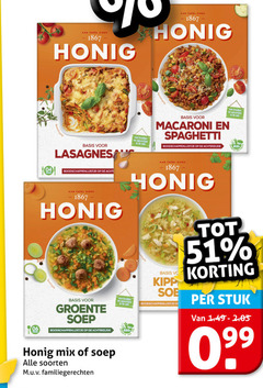  honig maaltijdmix soep 250 1867 tafel basis lasagnes boodschappenlijstje groente achterzijde mix soorten familiegerechten kruiden specerijen macaroni spaghetti stuk 