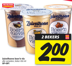  2 10 200 450 zuivelhoeve vla boer duo vanille chocolade beker ml mb bekers romig ht 