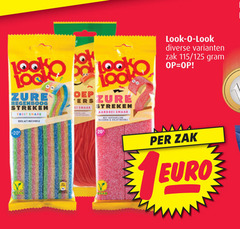  look-o-look snoep 20 100 zure regenboog fruit aardbei zak 