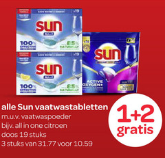  1 2 3 19 100 sun naturally natural active oxygen vaatwastabletten vaatwaspoeder all one citroen doos stuks 