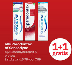  1 2 sensodyne parodontax whitening 15ml repair protect stuks 