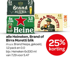  heineken birra moretti brand blikjes bier 12 25 6x 330ml pilsener reine blik gekoeld pack 0.0 ml 