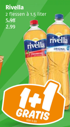  1 2 rivella flessen liter cranberry original 