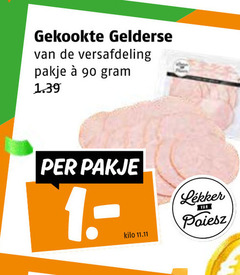  90 gekookte gelderse versafdeling pakje kilo 
