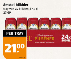  amstel blikjes bier 24 50 blikbier tray blikken pilsener 500ml liter 