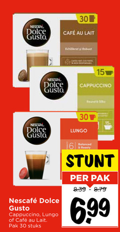  nescafe dolce gusto capsules 6 15 30 mcafee lait cappuccino lungo balanced roasty pak stuks 99 