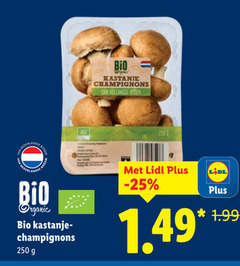  250 bio kastanje champignons hollandse bodem organic 