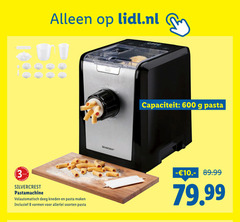  3 8 600 lidl.nl silvercrest pastamachine volautomatisch deeg kneden pasta vormen allerlei soorten capaciteit 