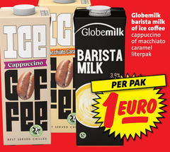  globemilk ijskoffie cappuccino barista milk ice coffee macchiato caramel fee best chilled 3 8 pak 