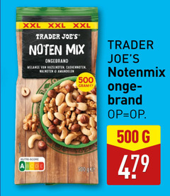  500 xxl trader noten mix ongebrand melange hazelnoten cashewnoten walnoten amandelen notenmix brand nutri score ge 