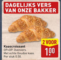  kaasbroodjes 2 100 dagelijks vers bakker kaascroissant ovenvers goudse kaas stuk 