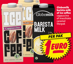  globemilk ijskoffie cappuccino barista milk ice coffee macchiato caramel pak best chilled 