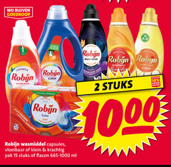  robijn wasmiddel 2 10 15 100 1000 classics plastic color kleuren langdurig wascapsules black velvet care serum zwart collections flour stuks capsules vloeibaar klein pak flacon ml 