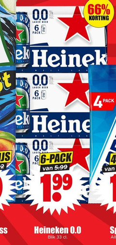  heineken 0.0 blikjes bier 4 6 33 beer pack reine 00 5.99 blik 