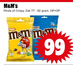  m en ms chocoladepindas 99 pinda crispy zak peanut 