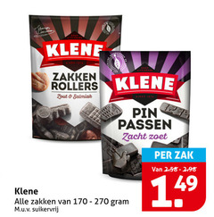  klene drop zakken rollers zout salmiak passen zacht zoet suikervrij zak 