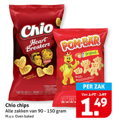  chio zoutjes 1 90 150 heart breakers classic pom bar original shaped snack chips zakken oven baked zak 