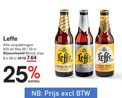  leffe speciaalbieren blikjes bier 8 25 30 33 blond b blik fles tray anno blonde 0.0 triple tripel 