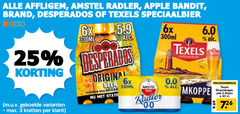  amstel affligem brand texels radler bier krat speciaalbieren 3 6 25 30 apple bandit desperados speciaalbier nix18 6x 330ml 300ml kratten original beer flavoured with 0.0 skuumkoppe pak 