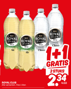  royal club frisdrank 1 2 suiker tonic classic stuks ginger fles liter 