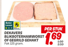  beter leven dieren bescherming dekavers blikboterhamworst gegrild gehakt pak stuk 