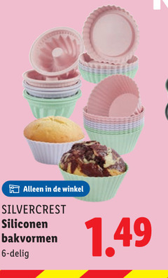  6 silvercrest siliconen bakvormen delig 