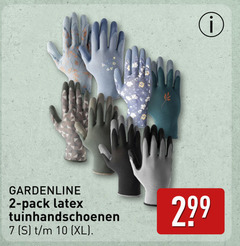  2 7 10 gardenline pack latex tuinhandschoenen xl 