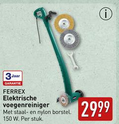  150 3jaar ferrex elektrische voegenreiniger staal nylon borstel stuk 