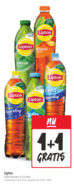  lipton ice tea 1 2 100 calories sugar green peach bruisend original sparkling taste zero 00 flessen 5 liter stuks varieeren 