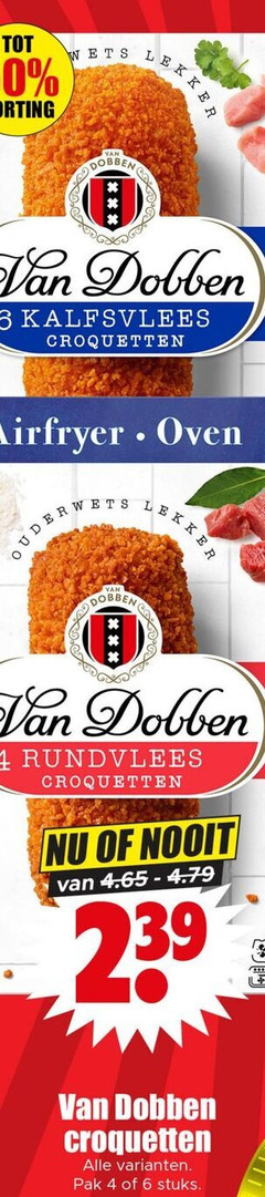  4 6 dobben kalfsvlees croquetten airfryer oven ouderwets rundvlees pak stuks 