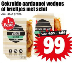  8 10 99 450 gekruide aardappel wedges krieltjes schil zak gekruid bakken min airfryer 