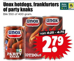  400 unox hotdogs frankfurters party knaks blik beter leven 27 