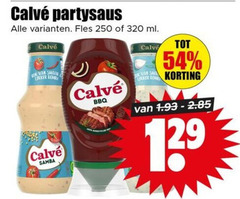  calve snacksaus 250 320 partysaus fles ml romig samba bbq 