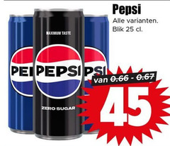  pepsi cola 25 45 taste blik psi zero sugar 