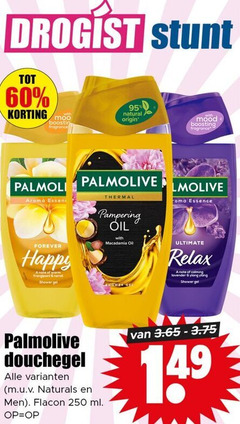  60 250 drogist natural origin mood boosting aroma essence forever happy shower gel palmolive thermal pampering oil macadamia roma ultimate relax calming lavender douchegel naturals men flacon ml 
