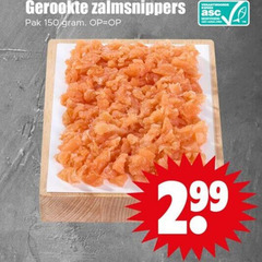  gerookte zalmfilet 150 zalmsnippers pak 