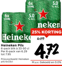  heineken blikjes bier 6 25 6x 500ml pink beton calc pils pack blik gekoeld 0.0 