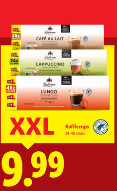  bellarom koffiecups 100 300 xxl pack mcafee lait robusta cappuccino certified arabica lungo full velvety coffee roasted ground capsules stuks forest 
