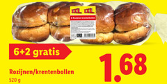  2 6 8 xxl rozijnen krentenbollen 