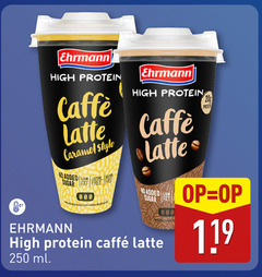  ehrmann ijskoffie 250 high protein caffee latte caramel style added sugar caffe ml 