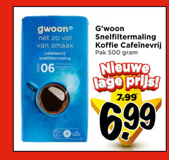  gwoon koffie 500 cafe snelfiltermaling pak nieuwe lage 