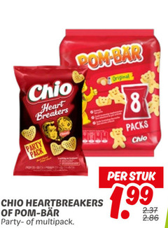  chio zoutjes 8 heart breakers party pack pom bar original heartbreakers bear multipack stuk 
