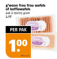  100 frou wafels koffiewafels pak 150 kilo v.a. 